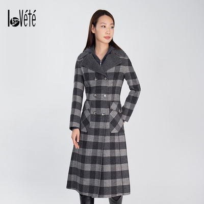 长款Lovete冬季灰格大衣