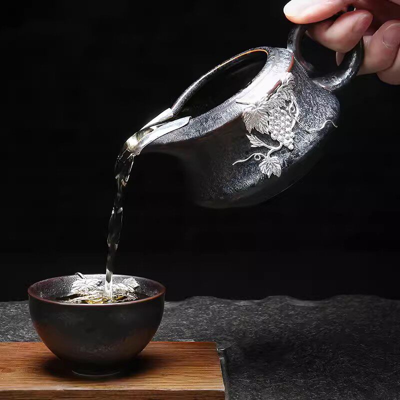 甲盏窑 李甲栈天目瓷茶具陶瓷大号茶道配件茶海公道杯分茶器