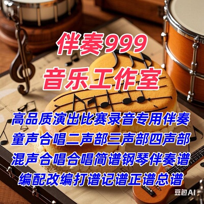 合唱钢琴伴奏正总谱打谱翻译简谱