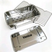 不锈钢2.0厚折叠烧烤炉户外烧烤架一秒开合折叠烧烤炉木炭烧烤炉