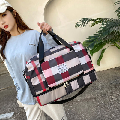 HKZ牛津纺休闲干湿分离行李包