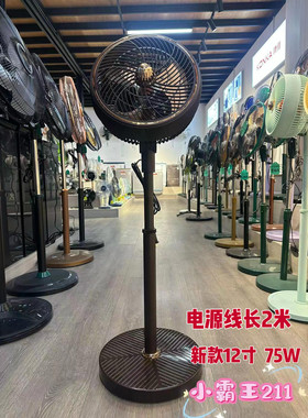 小霸王空气循环扇变频静音落地式大风力涡轮家用台地两用电风扇