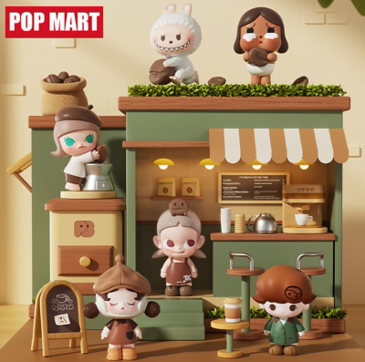 现货【咖啡工厂系列】展会首发泡泡玛特POP MART正版萌粒公仔摆件