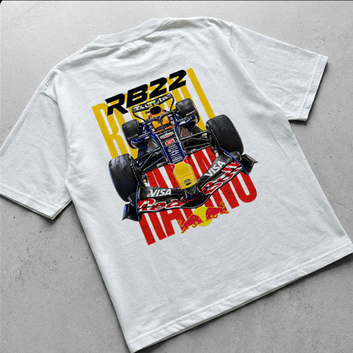 2026F1赛车红牛车队RB22短袖T恤衫男女半袖休闲日常圆领纯棉宽松