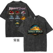 2025侏罗纪世界4重生 衣服儿童 印花恐龙公园图案电影周边T恤短袖