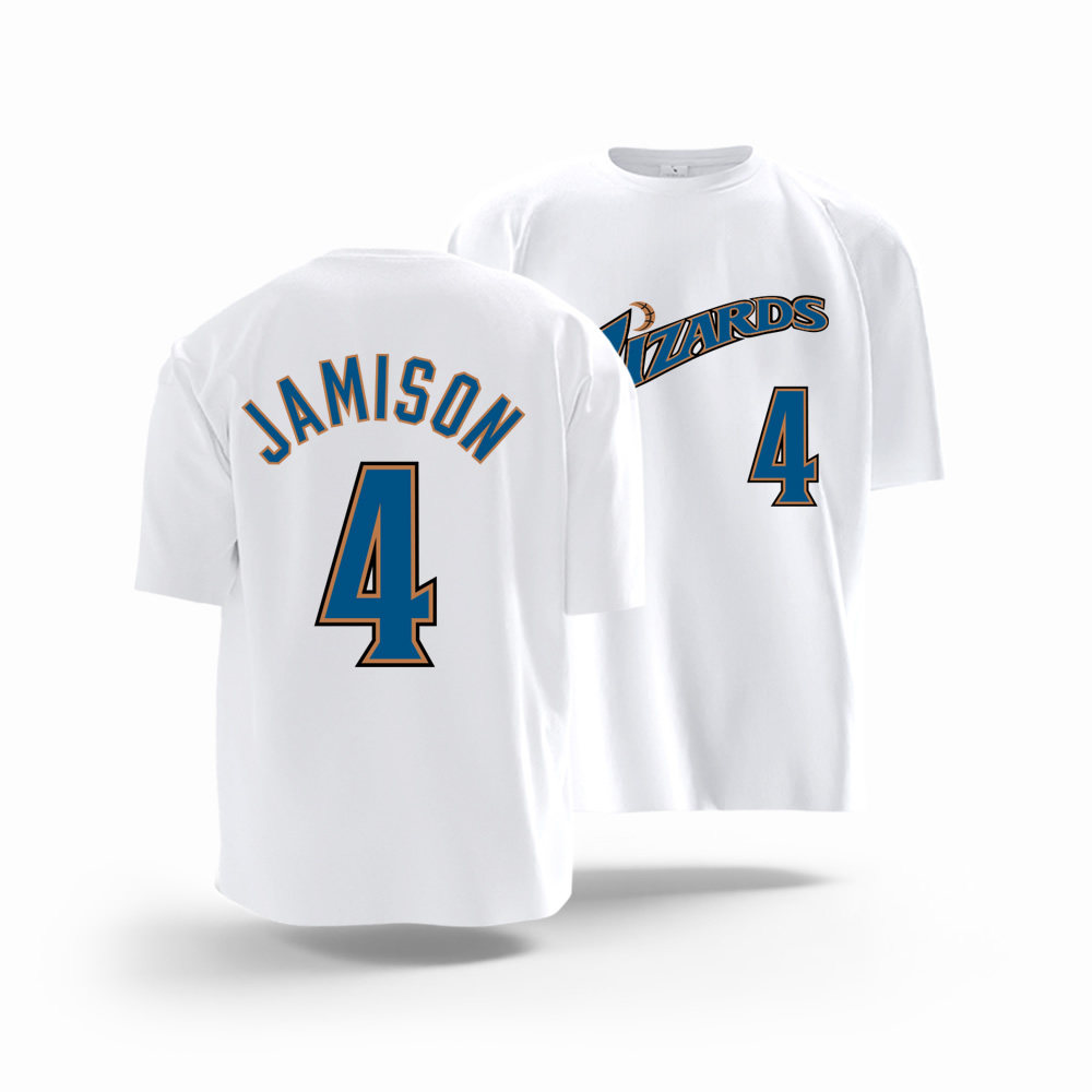 奇才队23号Antawn Jamison4号阿里纳斯0号篮球衣服短袖T恤衫纯棉
