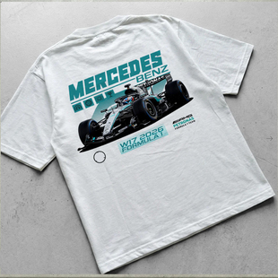 百搭T恤衫 F1奔驰AMG 宽松休闲 男装 纯棉短袖 W17梅奔方程式 车队美式