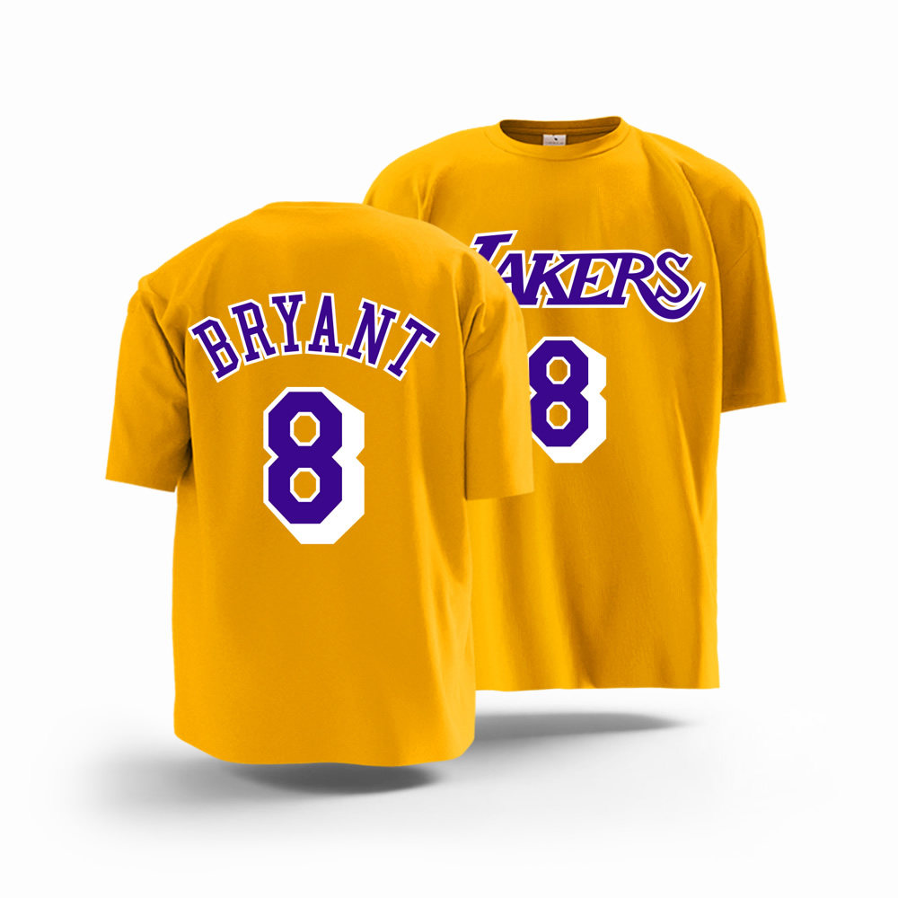 湖人队复古篮球衣科比8号 罗德曼73号 短袖T恤衫美式投篮定制印号
