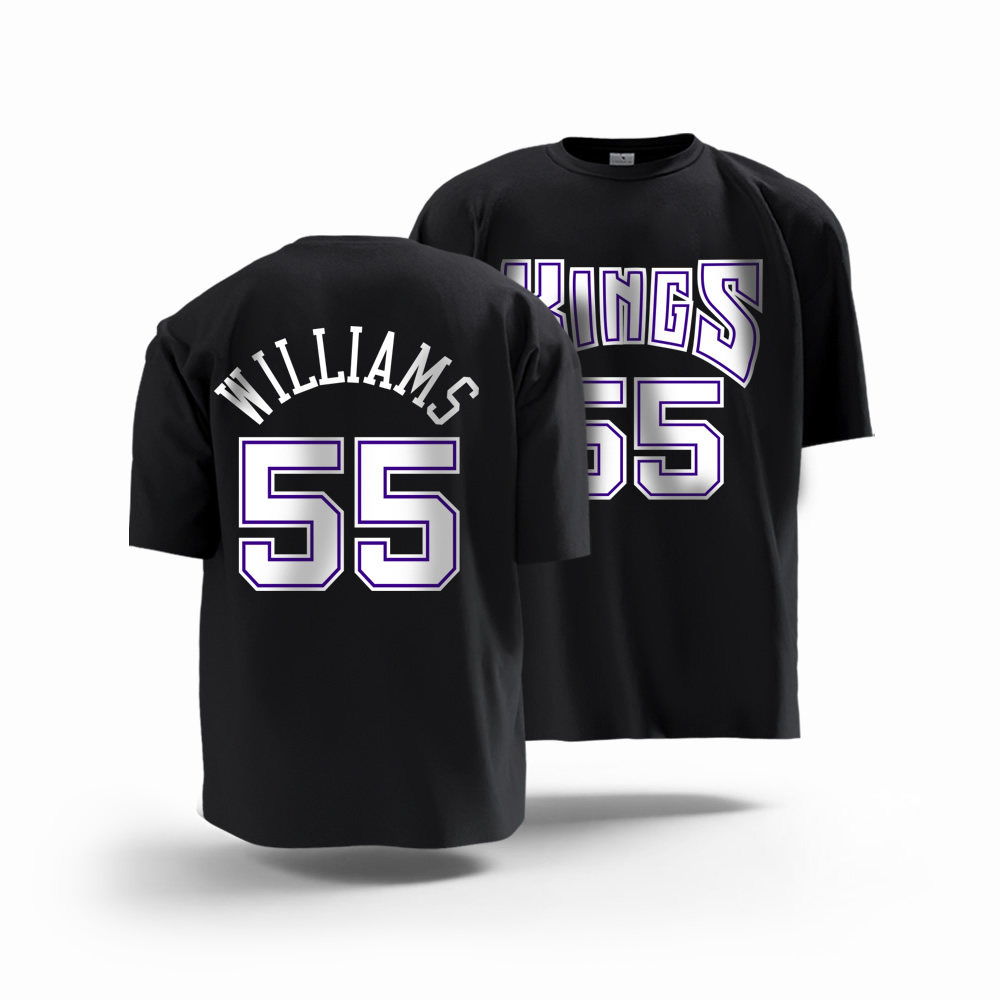 国王队白巧克力威廉姆斯55号韦伯4佩贾16球衣短袖T恤男女大码定制