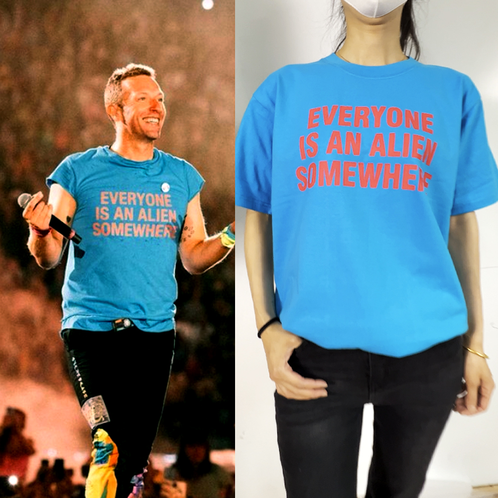 ColdplayT恤短袖2025酷玩乐队世界巡演唱会应援衣服香港摇滚水洗