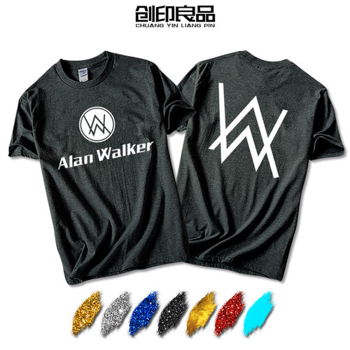 艾伦沃克DJ短袖纯棉T恤Alan Walker 同款Faded电音男女夜光定制潮