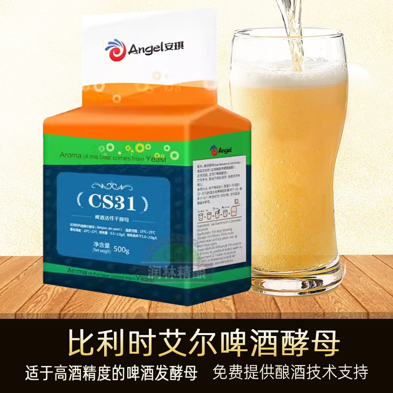 CS31安琪酵母啤酒活性干酵母 啤酒酵母 啤酒原料水果酯香型500g