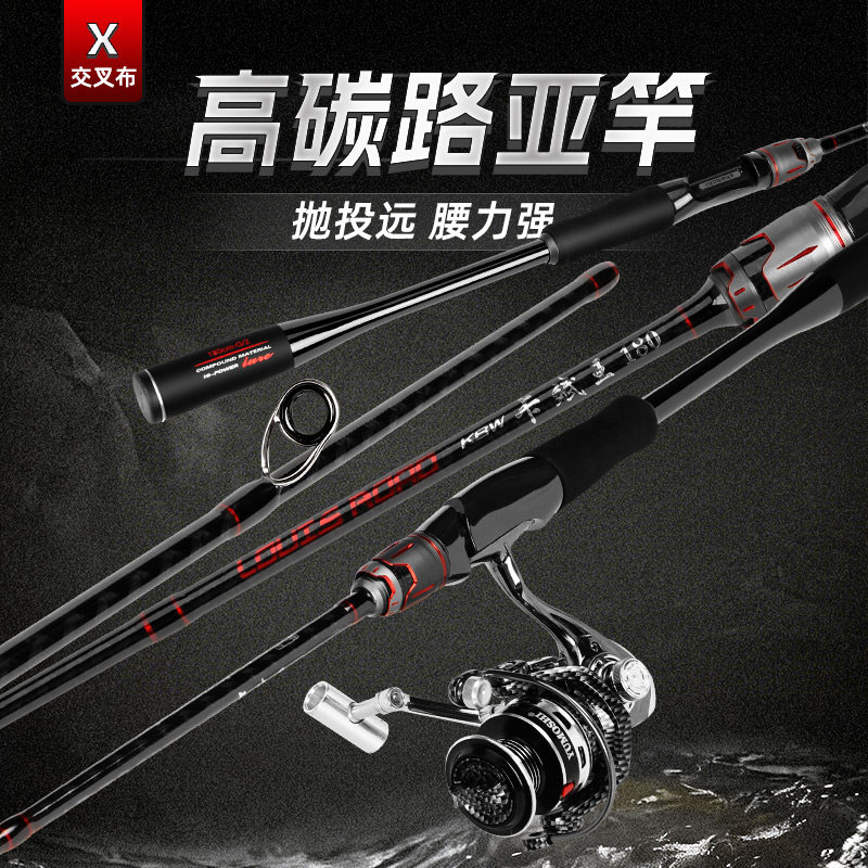 高碳交叉逆丝mh路亚竿打黑枪直柄图片