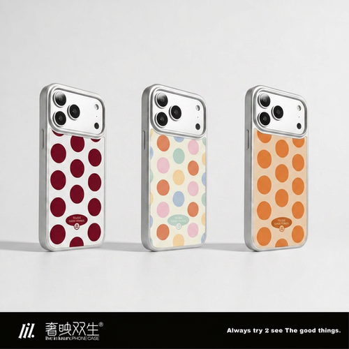 橘子软糖 LIL适用苹果华为小米手机壳iPhone17promax新款16磨砂15ins超薄14文艺复古独特电镀少女波点防摔