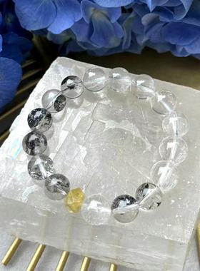 天然白托帕石+闪灵钻力量手链