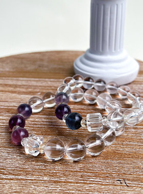 天然白水晶转运珠水晶手链