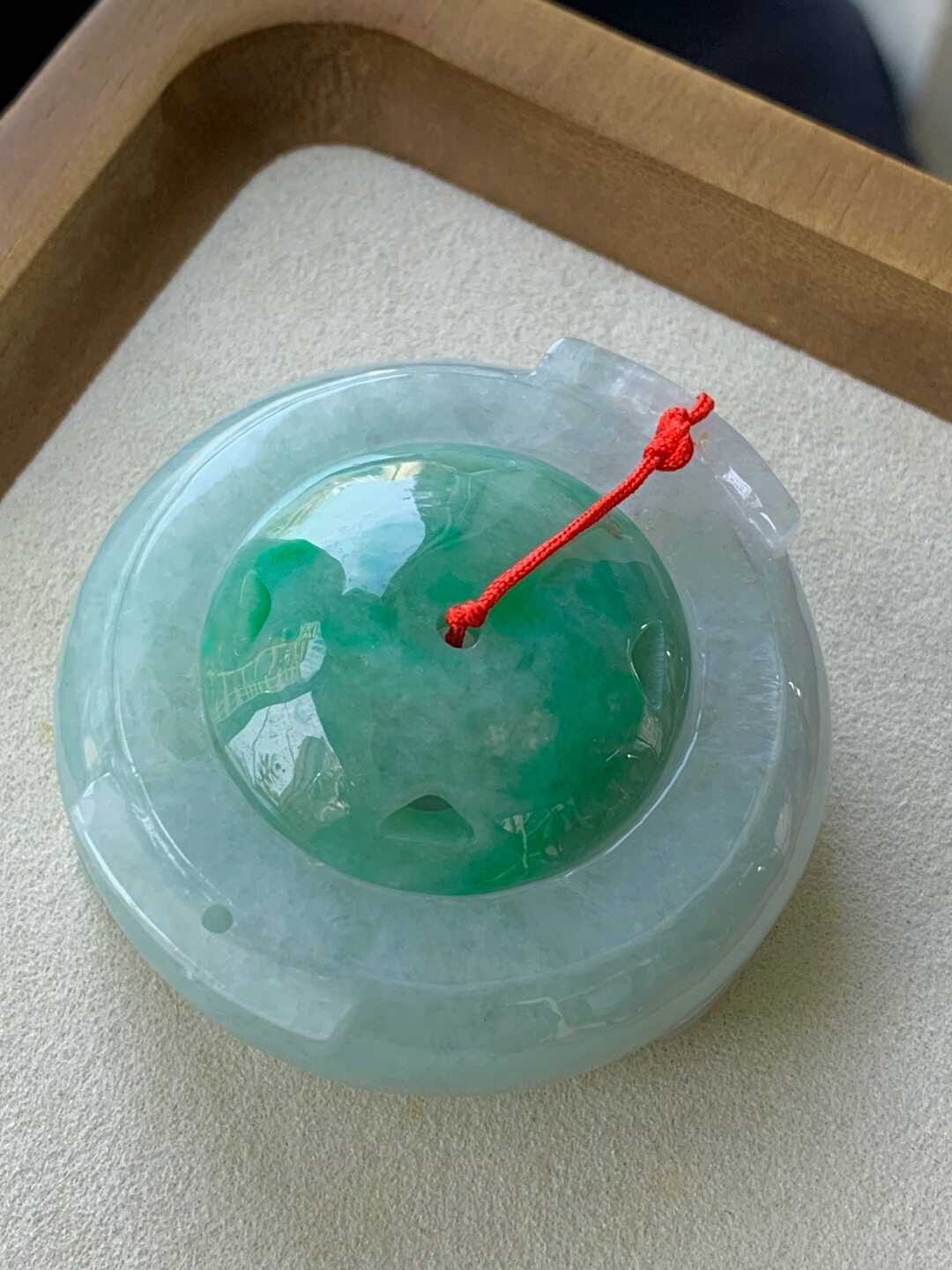纯天然缅甸A货翡翠满绿香炉冰种玉石挂件摆件男女款送证书