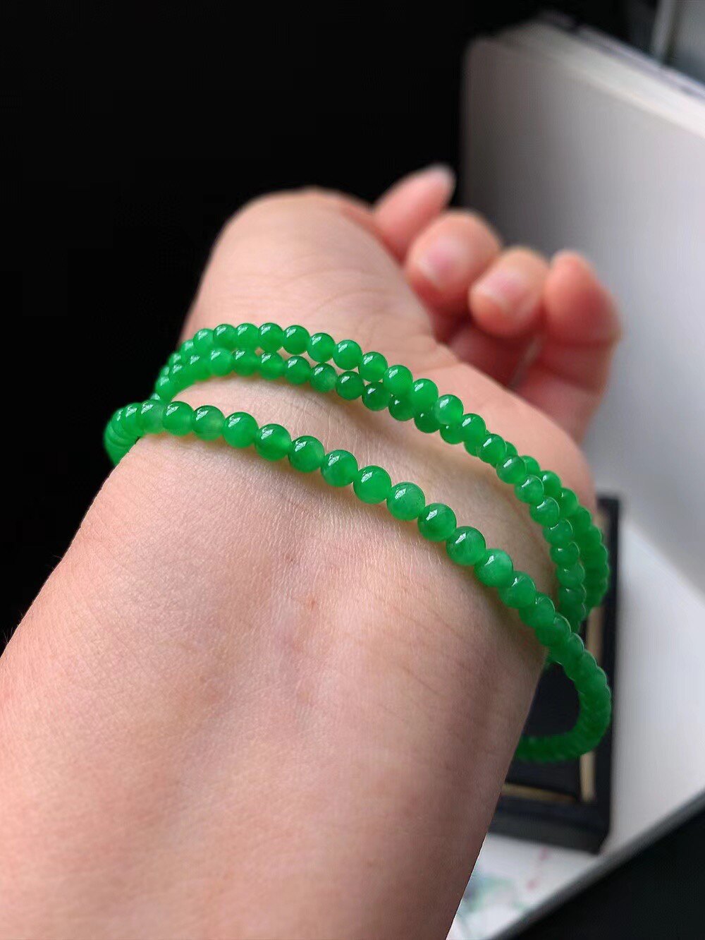 冰波种项链辣阳绿项链翡翠色项链玉佩男女款正品高端玉挂平安镶嵌