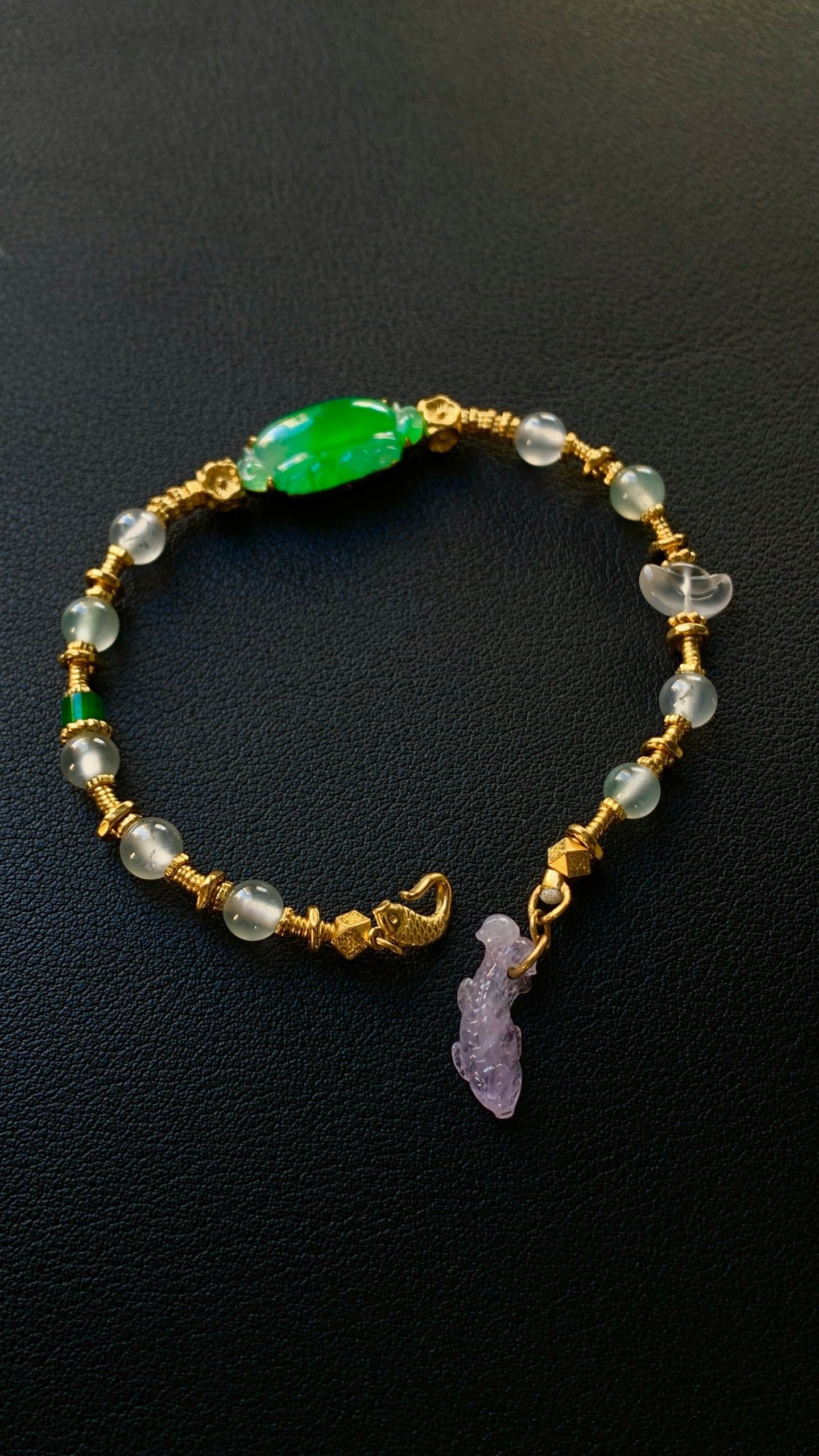 纯天然缅甸A货翡翠冰种福袋手链冰种玉石挂件男女款送证书