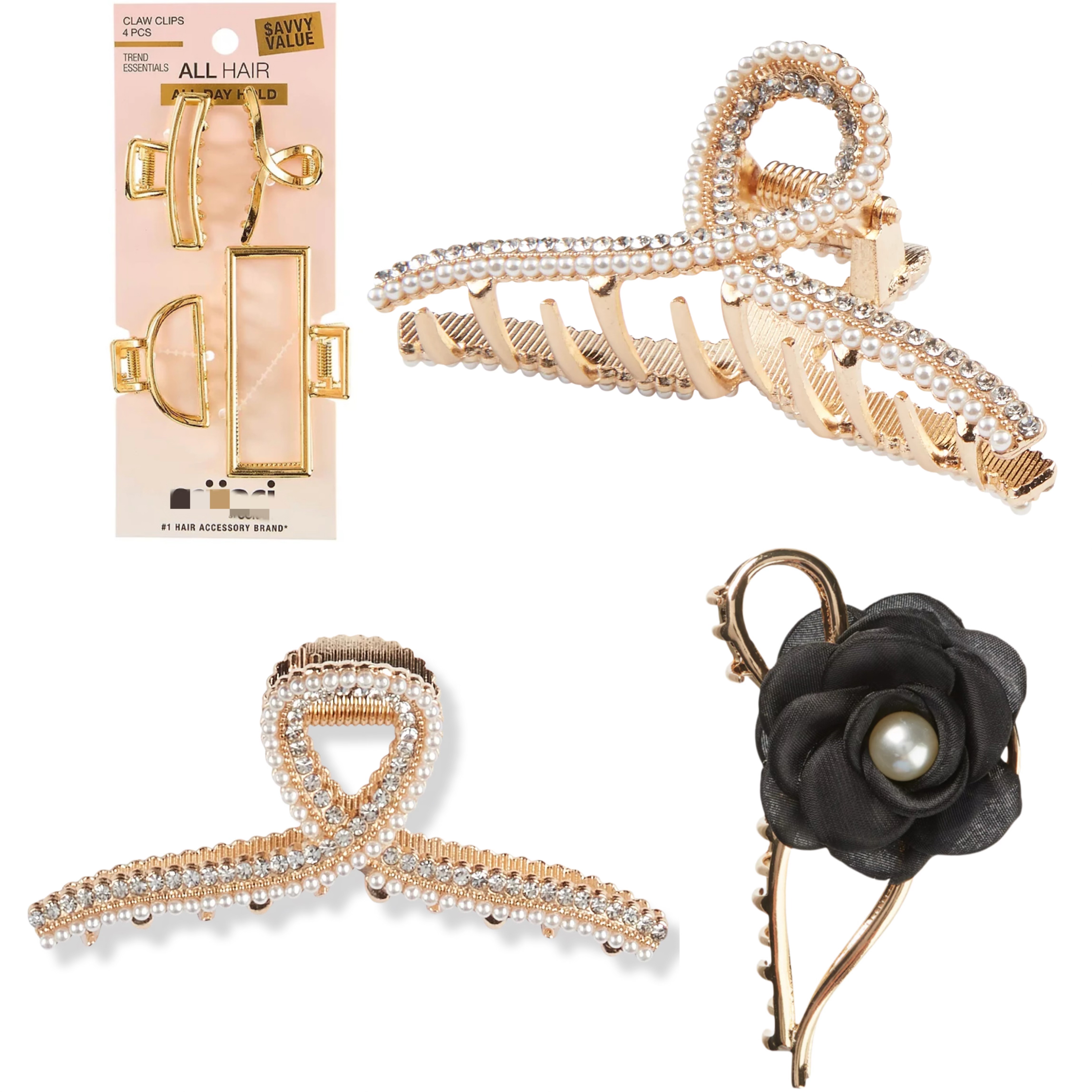 外贸欧美女士鲨鱼夹发卡淑女气质边夹抓夹饰品学生甜美亲子发饰In