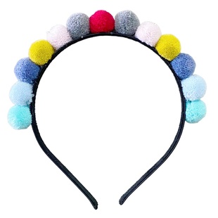 Pompom毛球发箍头饰发饰可爱女孩饰品外贸欧美风女童儿童头箍Ins