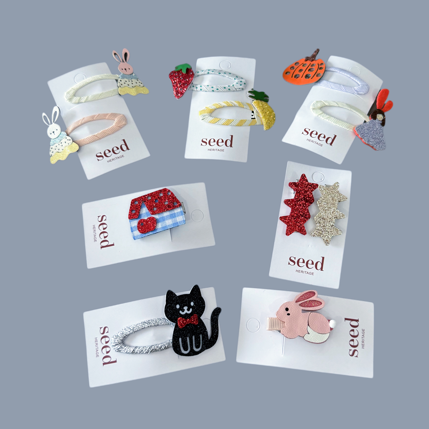 外贸欧美小猫发夹兔子边夹刘海夹头饰发饰卡通童话发夹女孩儿童