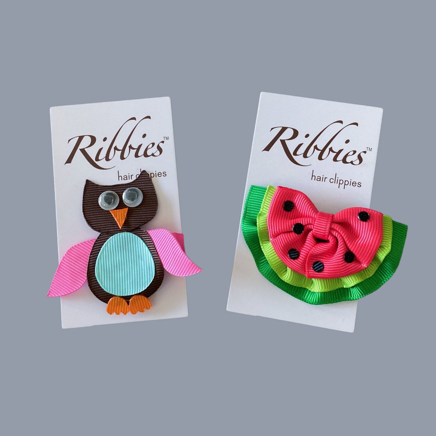 美国ribbies西瓜发夹发卡春夏女孩手工发饰刘海夹猫头鹰独角兽ins