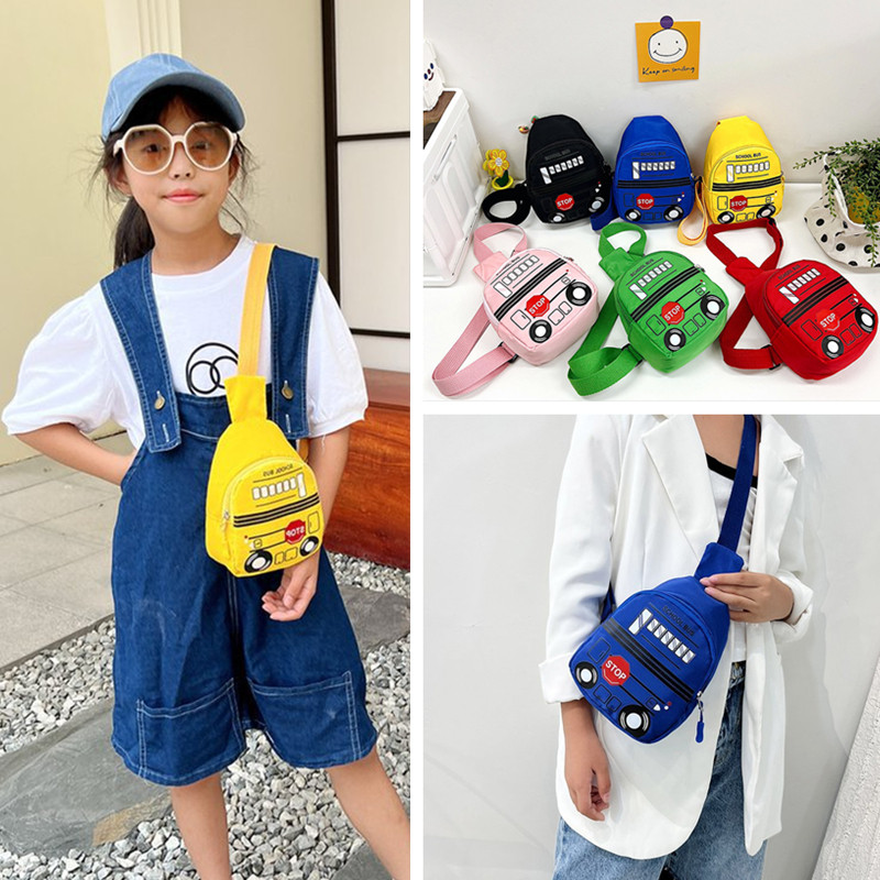 儿童女可爱腰包洋气百搭男孩汽车包外出卡通宝宝礼物斜挎胸包时尚