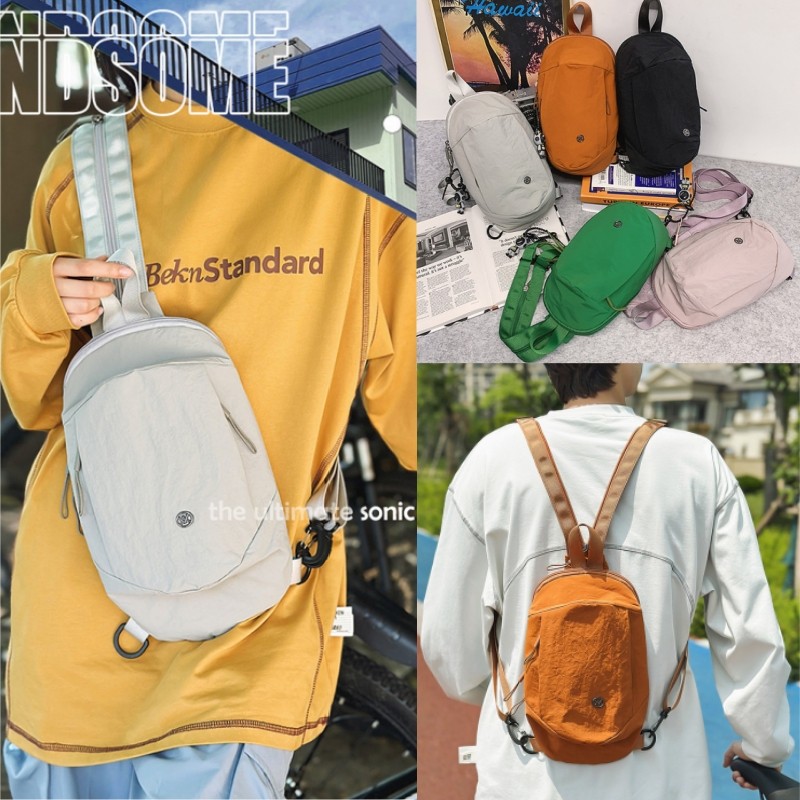 斜挎包中大童小背包女孩简约两用双肩包男童户外运动休闲儿童胸包