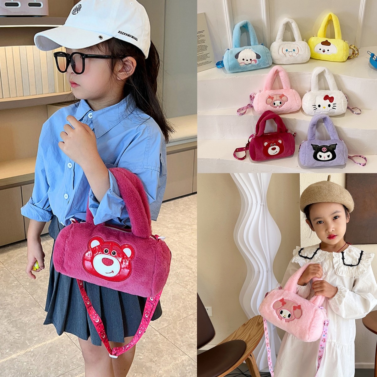 库洛米女童斜挎包新款可爱卡通婴儿宝宝小孩手提收纳洋气单肩包潮