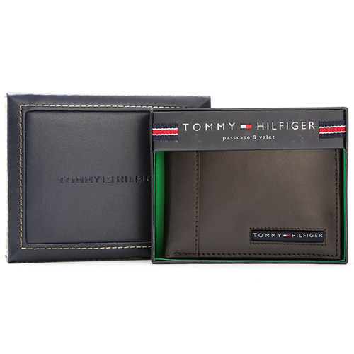 礼盒装Tommy汤米男牛皮短款钱包