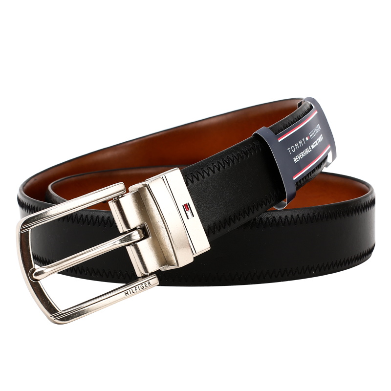Tommy男士旋转扣皮带一款双搭