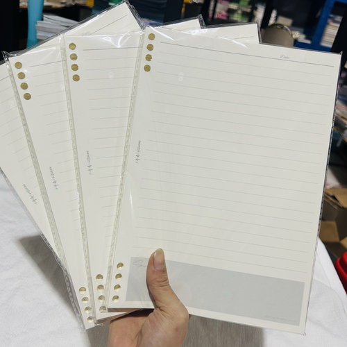4本不硌手活页纸可拆卸b5活页替芯横线笔记8孔60张/本加厚100g纸