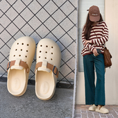 拖鞋 勃肯凉拖鞋 防滑家居外穿包头洞洞鞋 简约时尚 女士 女夏2025新款