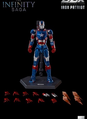 【现货包邮】Threezero 3A 1/12 DLX漫威 钢铁侠 爱国者 战争机器
