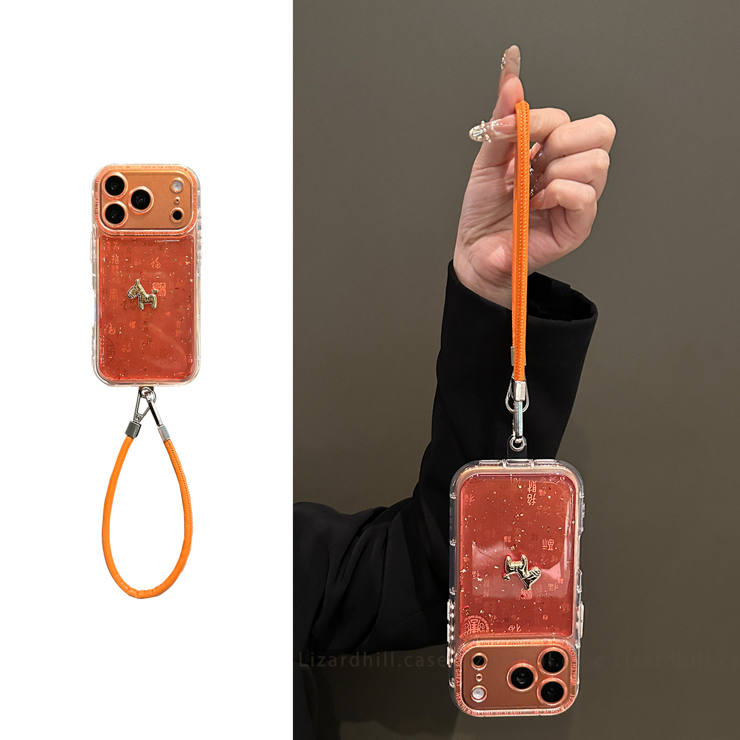 lizardhill 新年国潮百福图小马适用苹果17promax手机壳女16pro带挂绳iphone15全包防摔14pro可爱超好看独特,3C数码配件,手机保护套/壳,淘宝优惠券,粉丝福利购,淘宝优惠卷