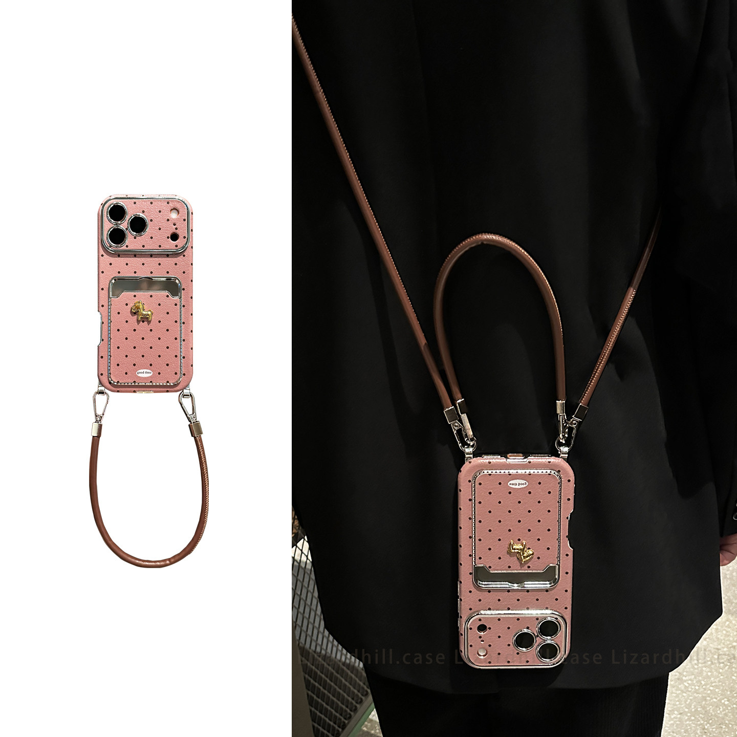 lizardhill 简约立体小金马适用苹果17promax手机壳新款16pro女iphone15斜挎可背带挂绳14pro马年超好看卡包,3C数码配件,手机保护套/壳,淘宝优惠券,粉丝福利购,淘宝优惠卷