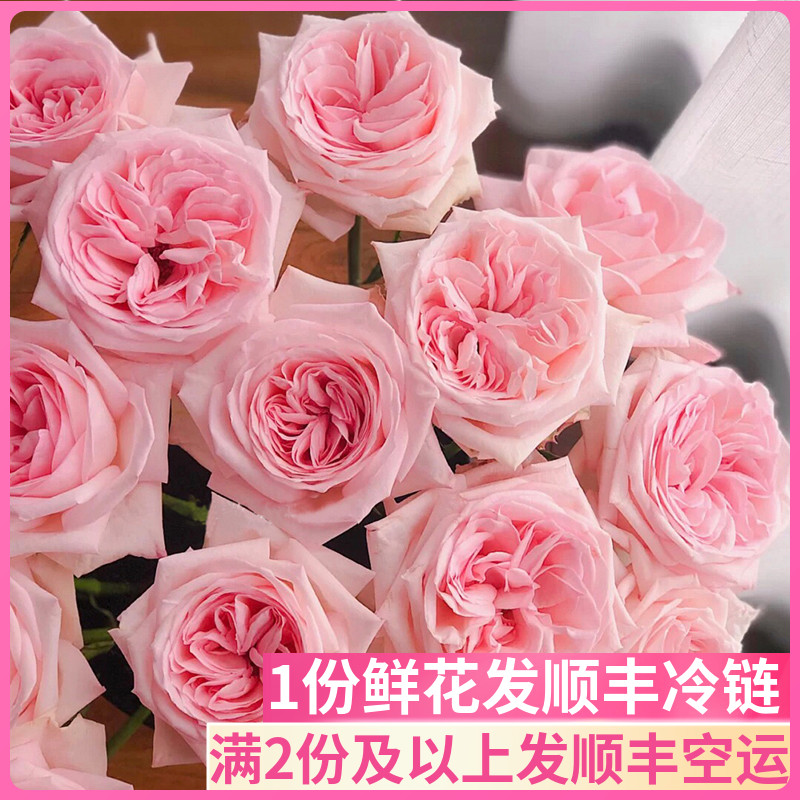 粉荔枝玫瑰花鲜花基地直发