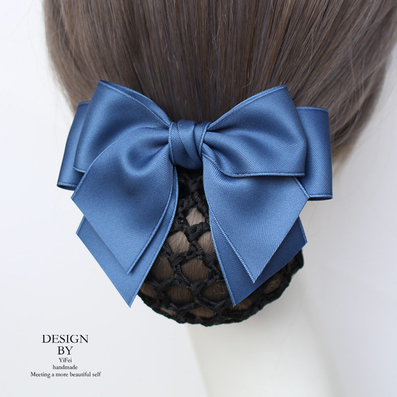 发网女职业头花护士空姐银行上班网兜简约服务工作盘头发2025新款