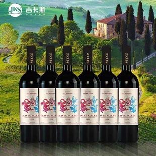 6瓶整件 吉卡斯双龙戏珠特酿干红葡萄酒750ML 智利原瓶进口