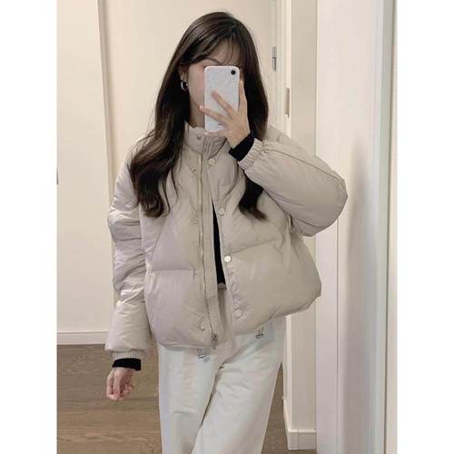 高充绒量版型巨好看的白鸭绒羽绒服女2025冬季新款高级感保暖短款