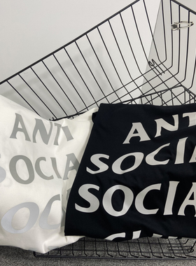 ANTI SOCIAL SOCIAL CLUB ASSC 3M反光夏季BF短袖oversize男女T恤