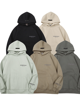 复线FOG第八季ESSENTIALS胸口LOGO反光卫衣加绒连帽衫