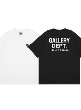 GALLERY DEPT 经典款夏季美式oversize西海岸潮牌字母印花短袖T恤