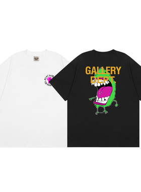 欧美潮牌GALLERY DEPT 复古大嘴卡通印花短袖夏季新款男女T恤衫