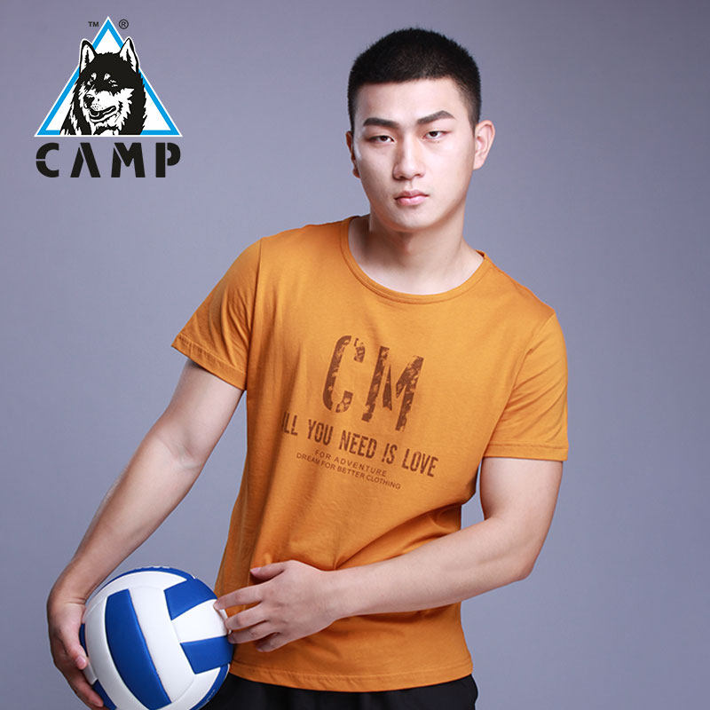 CAMP夏季男短袖T恤户外潮流男装2018新款潮棉个性时尚运动上衣