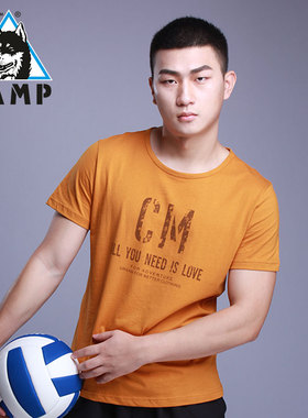 CAMP夏季男短袖T恤户外潮流男装2018新款潮棉个性时尚运动上衣