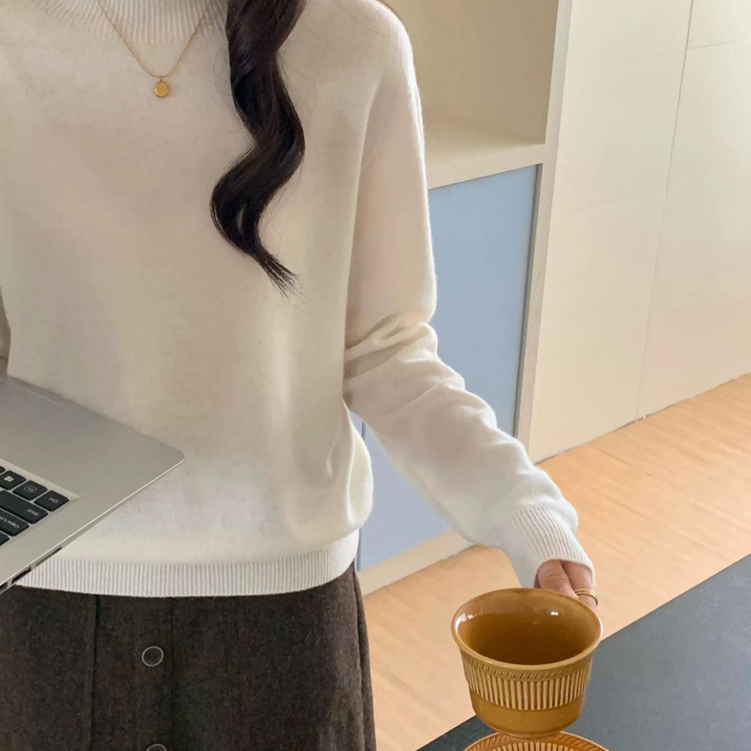 2025秋冬新款女生无缝打底衫穿搭百搭神器