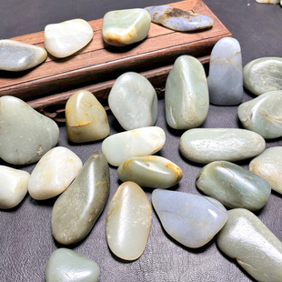 新疆和田玉籽料原石手把件 原石籽料 天然玉石 玉石挂坠 真皮