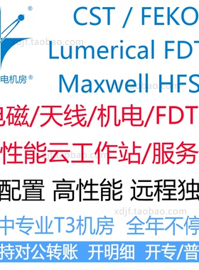 cst电磁ansys EM仿真计算工作站出租用软件频域FDTD天线lumerical